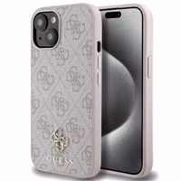 Guess Coque 4G Metal Logo MagSafe Apple iPhone 15 - Rose