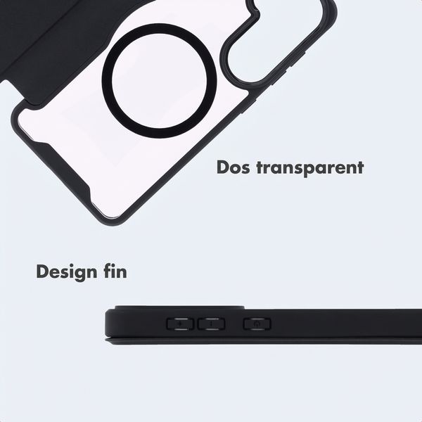 imoshion Bookcase transparente avec MagSafe Samsung Galaxy S25 / S24 - Noir