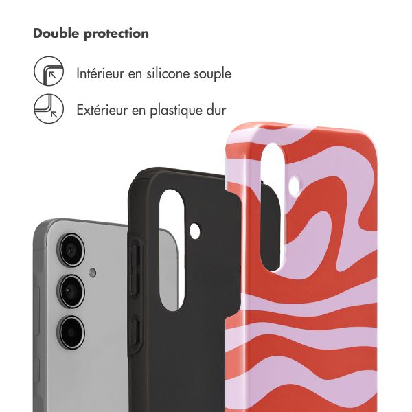 Selencia Coque arrière Vivid Samsung Galaxy A55 - Dream Swirl Pink