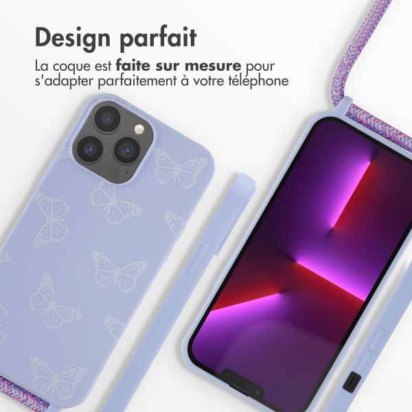 imoshion Coque design en silicone avec cordon iPhone 13 Pro Max - Butterfly