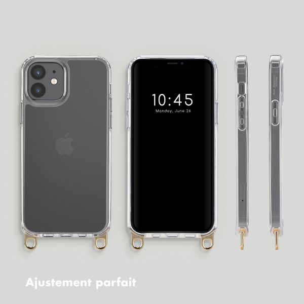 Selencia Coque arrière avec crochets amovibles Apple iPhone 12 (Pro) - Transparent