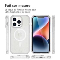imoshion Coque Pailletée avec MagSafe Apple iPhone 14 Pro - Paillettes Transparent
