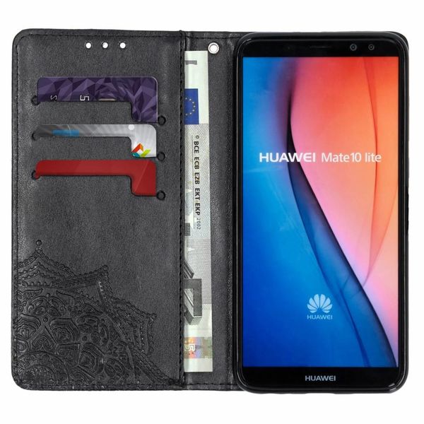 Etui de téléphone portefeuille Mandala Huawei Mate 10 Lite