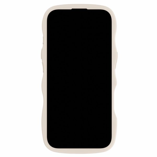 Holdit Coque Wavy iPhone 16 Pro - Light Beige / Transparent