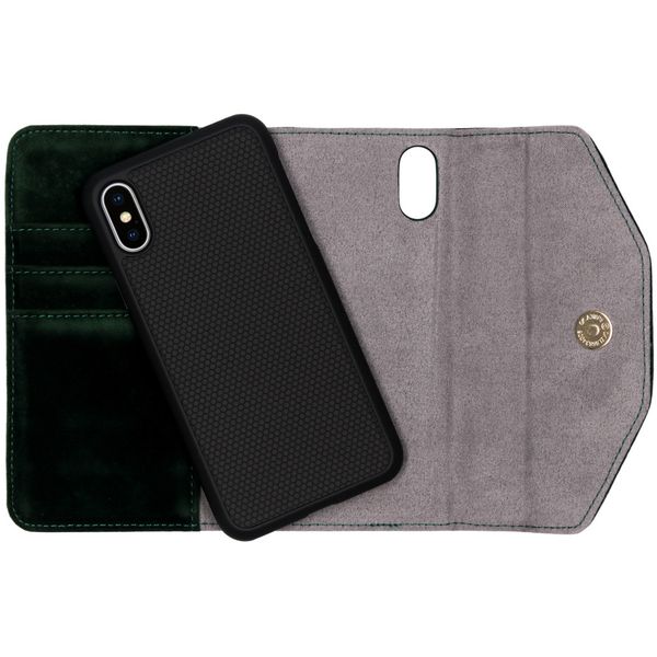 iDeal of Sweden Mayfair Clutch Velvet iPhone Xs / X - Vert