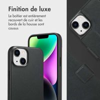 Accezz Étui de télephone portefeuille en cuir 2-en-1 avec MagSafe Apple iPhone 14 - Onyx Black