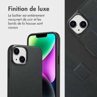 Accezz Étui de téléphone portefeuille en cuir 2-en-1 avec MagSafe iPhone 14 - Onyx Black