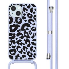 imoshion Coque design en silicone avec cordon Apple iPhone 15 - Animal Lila