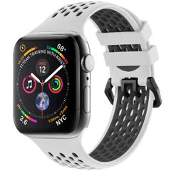 imoshion ﻿Boucle de bracelet de sport en silicone Apple Watch Series 1 á 9 / SE (38/40/41 mm) | Series 10 / 11 (42 mm) - Blanc / Noir