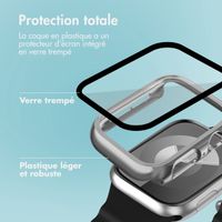 imoshion Coque rigide brillante à couverture complète pour Apple Watch Series 4 / 5 / 6 / SE - 40 mm - Argent