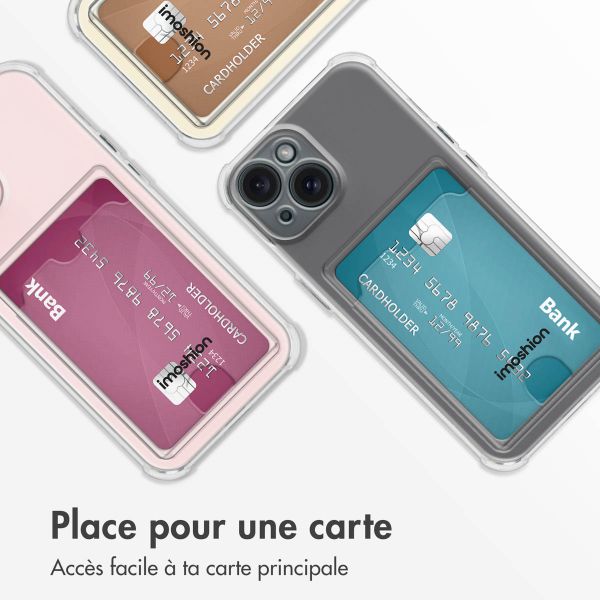imoshion Coque silicone avec support de passe Apple iPhone 15 - Transparent
