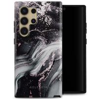 Selencia Coque arrière Vivid Tough Samsung Galaxy S24 Ultra - Chic Marble Black