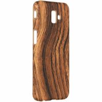 Coque design en bois Samsung Galaxy J6 Plus - Brun foncé