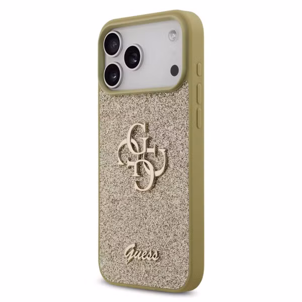 Guess Coque Big 4G Logo Grained Apple iPhone 17 Pro Max - Doré