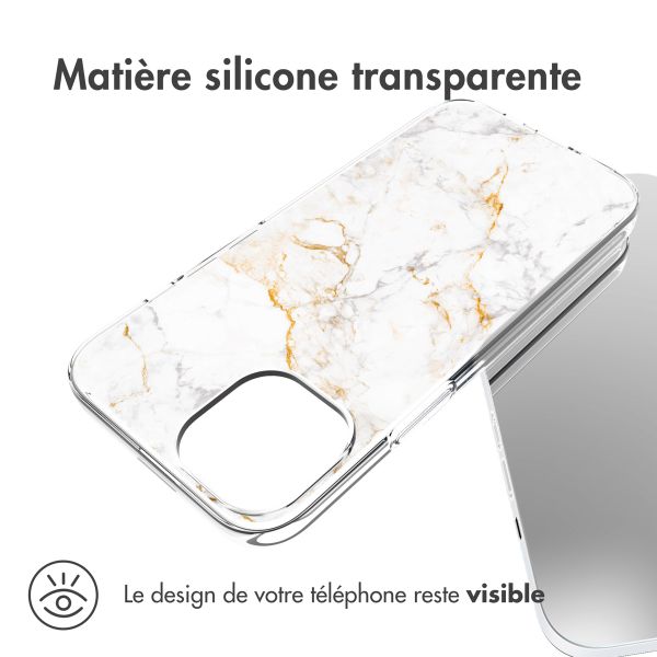 imoshion Coque Design iPhone 14 - White Marble