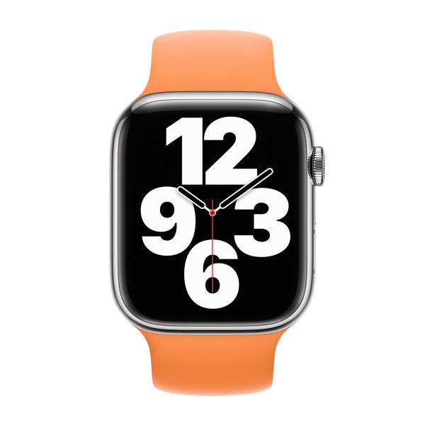 Apple Bracelet Boucle unique en Silicone Apple Watch | 44/45/46/49 mm - Taille 6 - Marigold