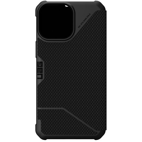 UAG Etui de téléphone portefeuille Metropolis iPhone 13 Pro Max - Kevlar Black