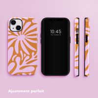 Selencia Coque arrière Vivid Tough iPhone 14 - Modern Bloom Pink