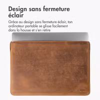 Accezz Leather Pochette ordinateur Apple MacBook 14 pouces - Cognac