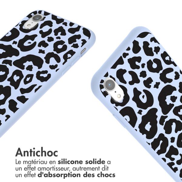 imoshion Coque design en silicone avec cordon Apple iPhone Xr - Animal Lila