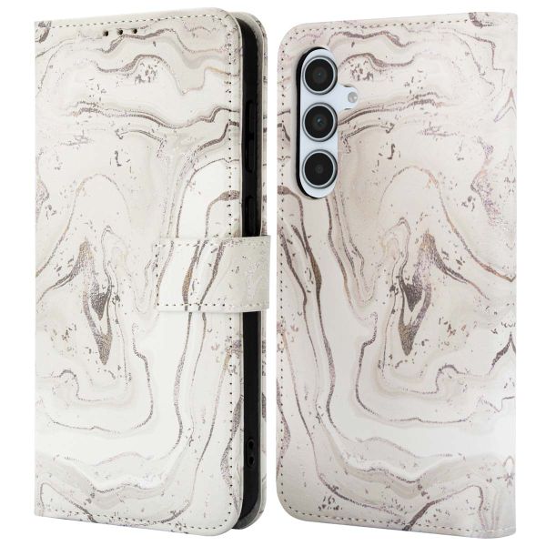 imoshion Étui de téléphone portefeuille Design Samsung Galaxy A35 - Sandy Marble