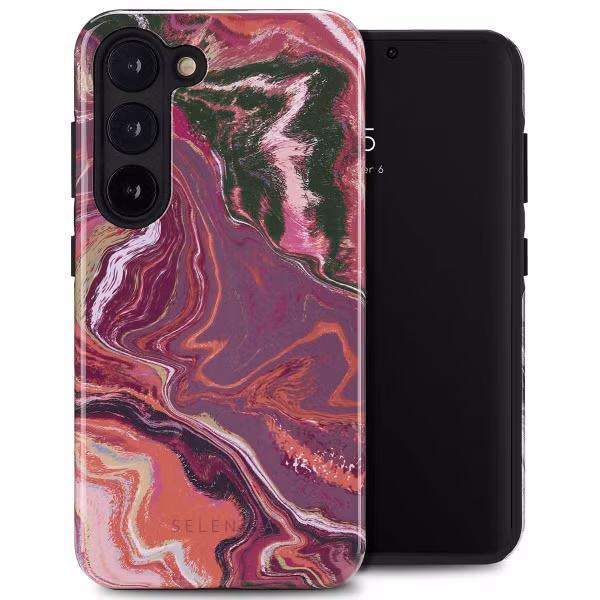 Selencia Coque arrière Vivid Samsung Galaxy S23 - Marble Purple