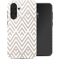 Selencia Coque arrière Vivid Tough Samsung Galaxy A36 / A56 - Beige Zigzag