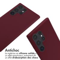 imoshion Coque en silicone avec cordon Samsung Galaxy S23 Ultra - Rouge foncé