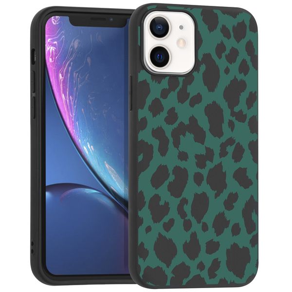 imoshion Coque Design iPhone 12 Mini - Léopard - Vert / Noir