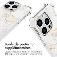 imoshion Coque Design avec cordon iPhone 14 Pro - White Marble