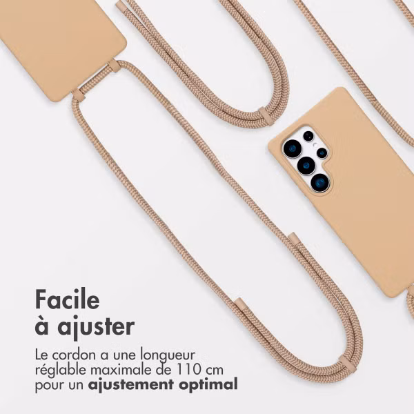 imoshion Coque arrière Color avec cordon amovible et MagSafe Samsung Galaxy S25 Ultra - Beige