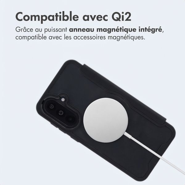 imoshion Bookcase transparente avec MagSafe Samsung Galaxy A37 (5G) - Noir