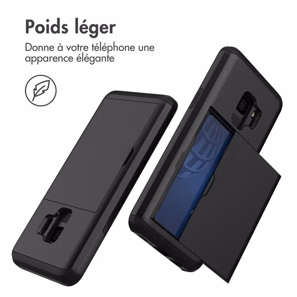 imoshion Coque arrière avec porte-cartes Samsung Galaxy S9 - Noir