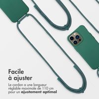 imoshion Coque arrière Color avec cordon amovible et MagSafe Apple iPhone 13 Pro - Vert foncé