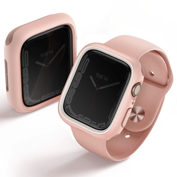 Uniq Moduo Coque Apple Watch avec Lunette interchangeable Apple Watch 4-9 / SE - 40/41 mm - Blush (Pink/White)