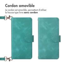 imoshion Etui de téléphone portefeuille avec cordon iPhone SE (2022 / 2020) / 8 / 7 - Turquoise