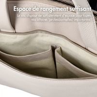Accezz Leather Sac ordinateur 16 pouces - Beige