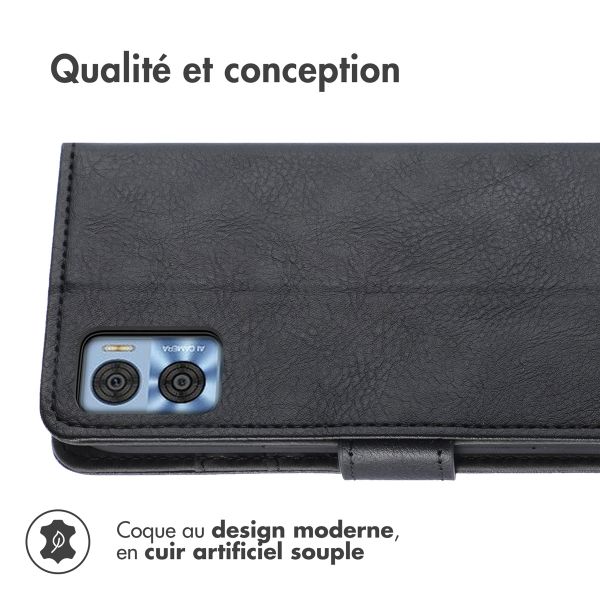 imoshion Étui de télephone portefeuille Motorola Moto E22 - Noir