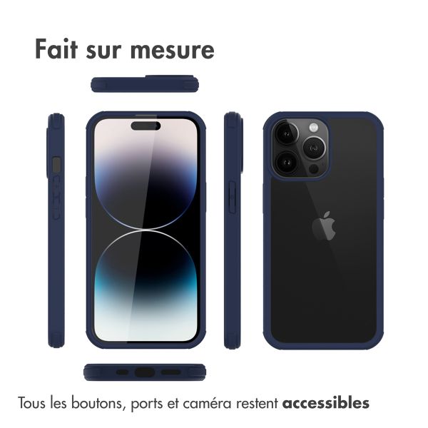 Accezz Coque de protection intégrale à 360° Apple iPhone 14 Pro Max - Bleu