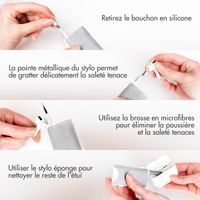 imoshion 5 en 1 Kit de Nettoyage Apple AirPods - Outil de nettoyage pour Apple AirPods, smartphones et écouteurs