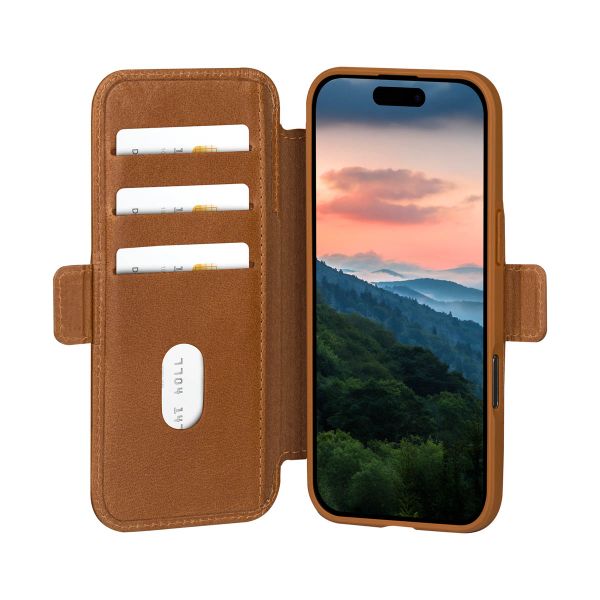 dbramante1928 Étui de télephone portefeuille Apple iPhone 17 - Tan