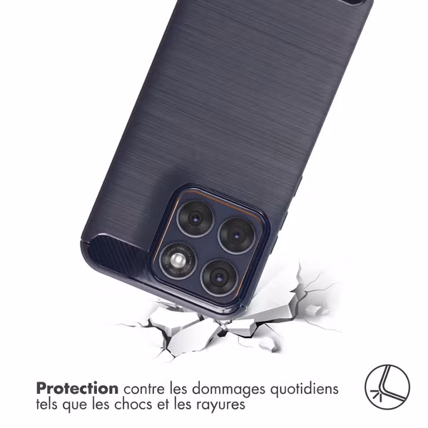 imoshion Coque Brushed Motorola Edge 70 Fusion - Bleu foncé