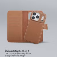 Selencia Étui portefeuille amovible Olyn avec MagSafe Apple iPhone 17 Pro - Marron