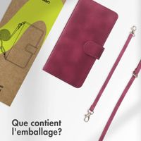 imoshion Etui de téléphone portefeuille avec cordon Samsung Galaxy S25 Plus - Rouge