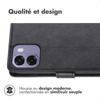 imoshion Étui de télephone portefeuille de luxe Oppo A6x (4G/5G) - Noir