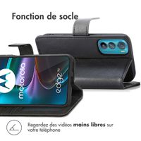 imoshion Étui de téléphone portefeuille Luxe Motorola Edge 30 - Noir