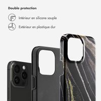 Selencia Coque arrière Vivid Tough iPhone 15 Pro Max - Chic Marble