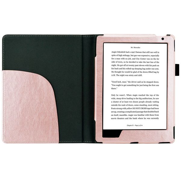 imoshion Etui portefeuille Luxe unie Kobo Aura H2O Edition 2 - Rose