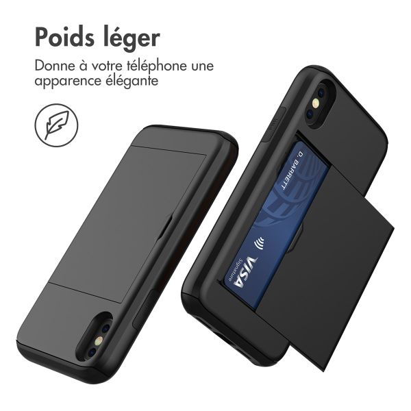 imoshion Coque arrière avec porte-cartes iPhone Xs / X - Noir