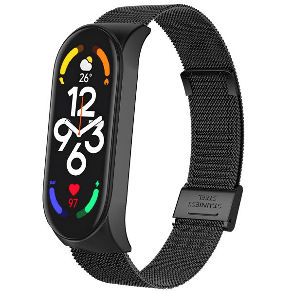 imoshion Bracelet milanais le Xiaomi Mi Band 7 - Noir